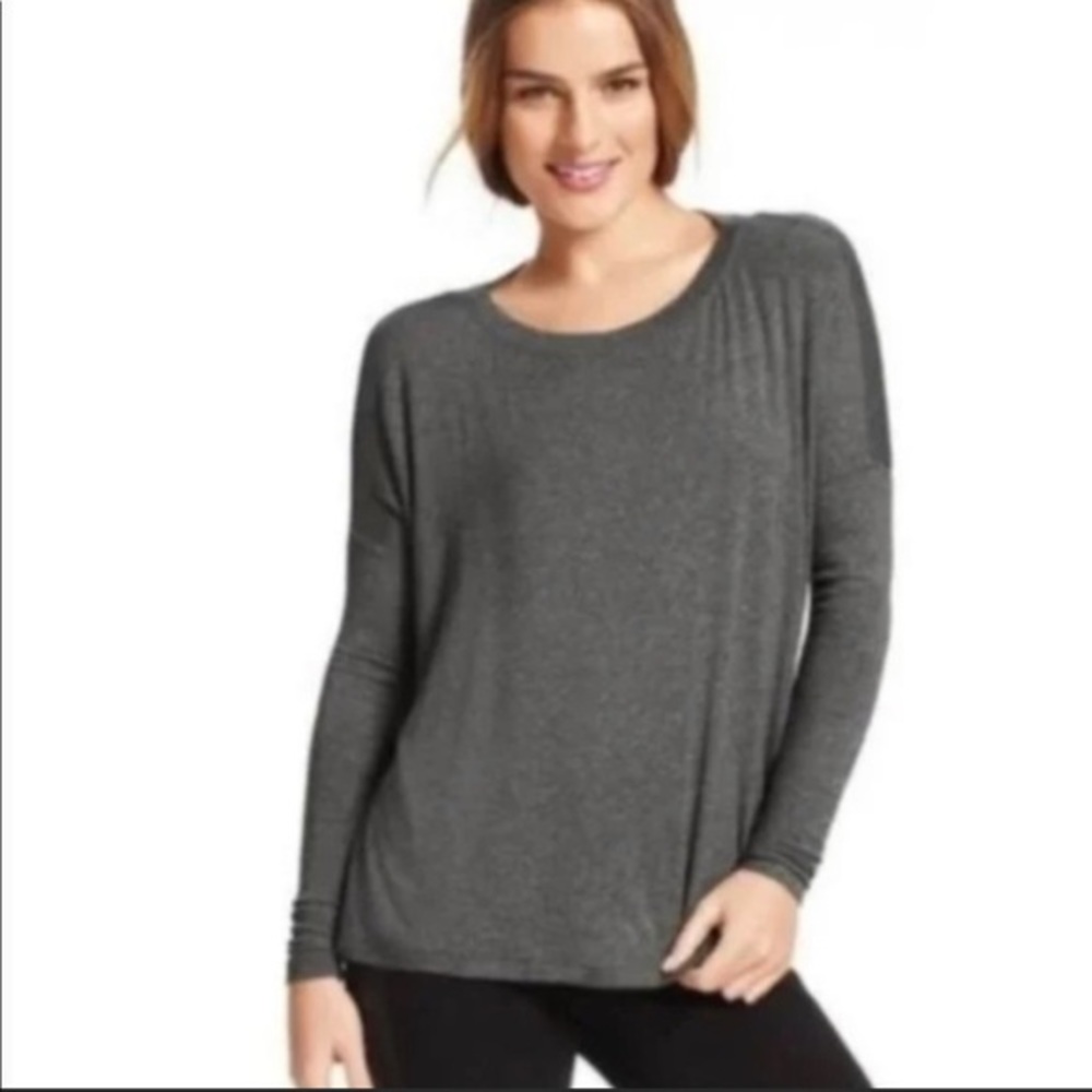 CAbi 577 Bateau Neck Tee Grey XS EUC